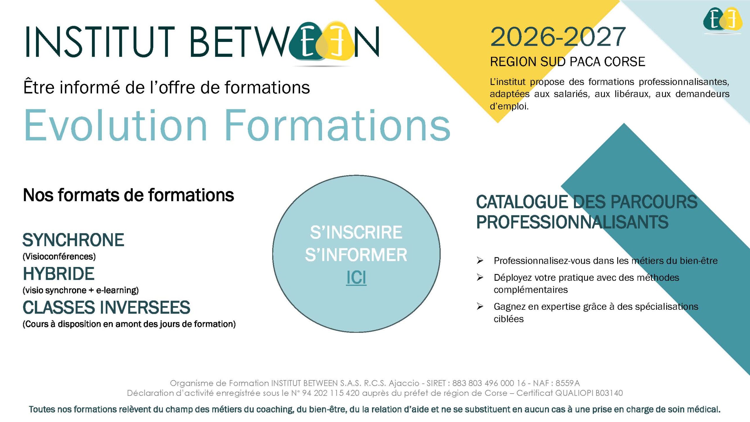 Catalogue de formation Institut Between